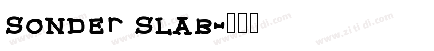 Sonder Slab字体转换